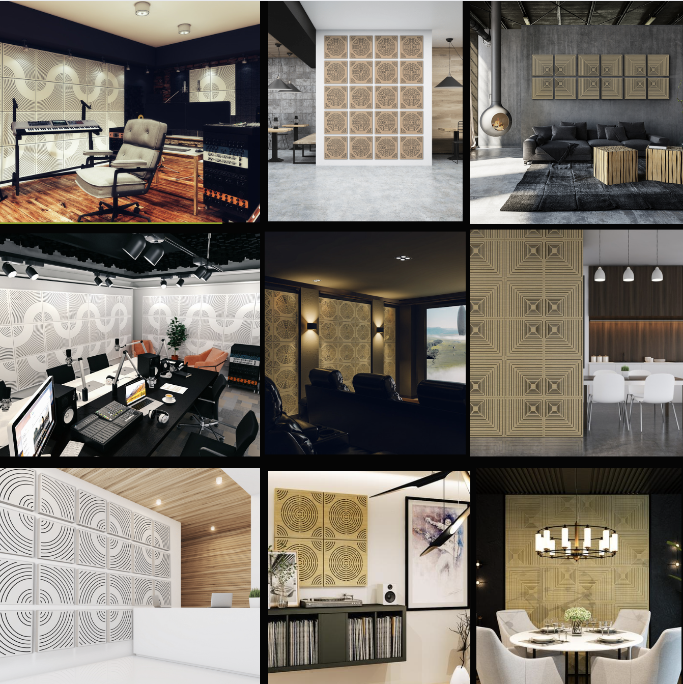 Inspirational interiors with acoustic panels